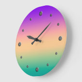 グラデーション、多彩 ラージ壁時計 (傾斜)