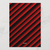 グラデーション 赤 黒のストライプ Save the Date 招待状 (裏面)