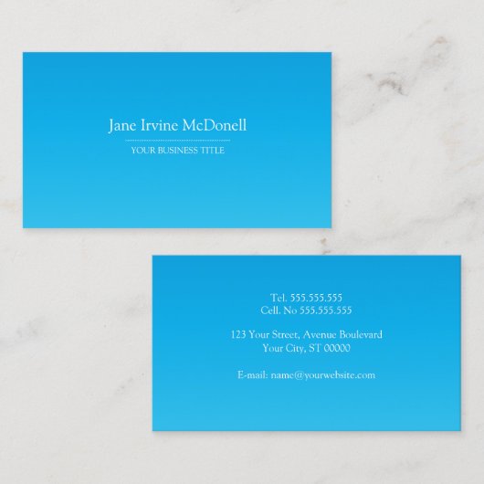 グラデーション(青)の名刺 名刺 (正面/裏面)