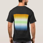 グラデーション AroAce アジェンダー プライド Tシャツ (裏面)