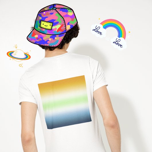 グラデーション AroAce アジェンダー プライド Tシャツ