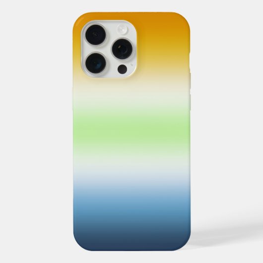 グラデーション AroAce Agender プライド iPhoneケース (裏面)