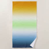 グラデーションAroAceエージェントプライド ビーチタオル (正面)