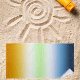 グラデーションAroAceエージェントプライド ビーチタオル