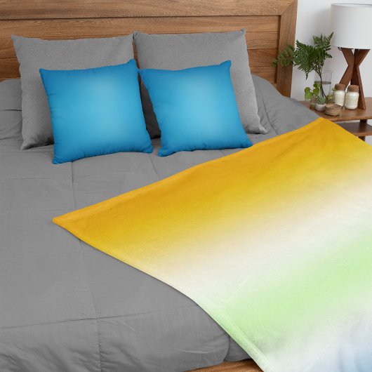 グラデーションAroAceエージェントプライド フリースブランケット