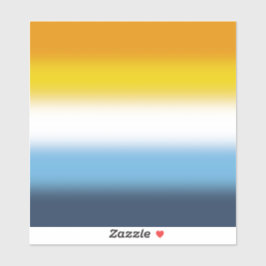 グラデーションAroAceプライドフラグ – カラフル AroAceフラグ シール