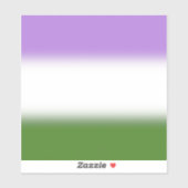 グラデーションGenderqueerプライドフラグ – Genderqueerフラグ シール (シート)