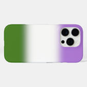 グラデーションGenderqueerプライドフラグ – Genderqueerフラグ Case-Mate iPhoneケース (裏面 (横))