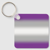 グラデーションGreysealプライドフラグ – Greysealフラグ キーホルダー (正面)