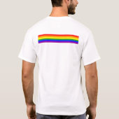 グラデーションLGBTQレインボープライド前面&背面 Tシャツ (裏面)
