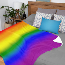 グラデーションLGBTQ+レインボープライドフラッグ - レインボーフラッグ シェルパブランケット