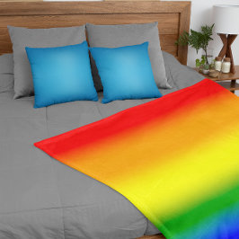 グラデーションLGBTQ+レインボープライドフラッグ - レインボーフラッグ フリースブランケット