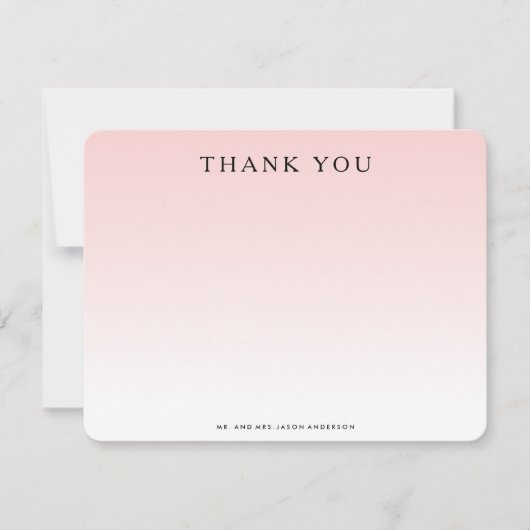 グラデーションNotecardありがとう ノートカード (正面)