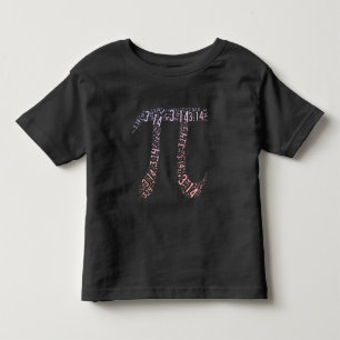 グラデーションPi記号の数字   Happy Pi day トドラーTシャツ