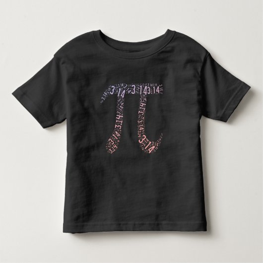グラデーションPi記号の数字 | Happy Pi day トドラーTシャツ (正面)