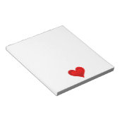 グラデーションRED LOVEハート+テキストとアイディア ノートパッド (アングル)