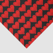 グラデーションRED LOVEハート+テキストとアイディア 薄葉紙 (詳細)