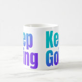 グラデ感動的ィティカラフルング保文字 コーヒーマグカップ (中央)