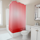グラデ赤と白ーションパーソナライズされたシャワーカーテン シャワーカーテン (インサイチュ)