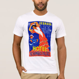 グラナダのホテルのアルハンブラ宮殿 Tシャツ