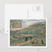 グラナダの地図， 'Civitates Orbis Terrarum'から， V ポストカード (正面/裏面)