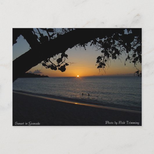 グラナダの夕日 ポストカード (正面)
