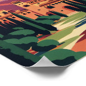 グラナダスペインのミニマルヴィンテージアートポスター ポスター (角)