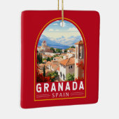 グラナダスペイントラベルアートヴィンテージ セラミックオーナメント (右)