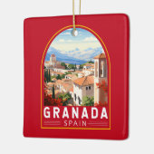 グラナダスペイントラベルアートヴィンテージ セラミックオーナメント (左)