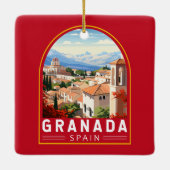グラナダスペイントラベルアートヴィンテージ セラミックオーナメント (裏面)