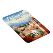 グラナダスペイントラベルアートヴィンテージ マグネット (右側)