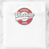 グラナダスペインヴィンテージスタイルロゴ ラウンドシール (バッグ)