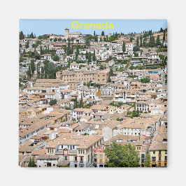 グラナダ。アルバイシンのパノラマ マグネット