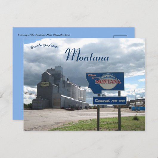 グラナリーアットザモンタナ州ライン ポストカード (正面/裏面)
