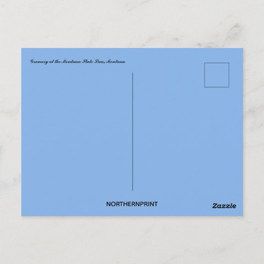 グラナリーアットザモンタナ州ライン ポストカード (裏面)