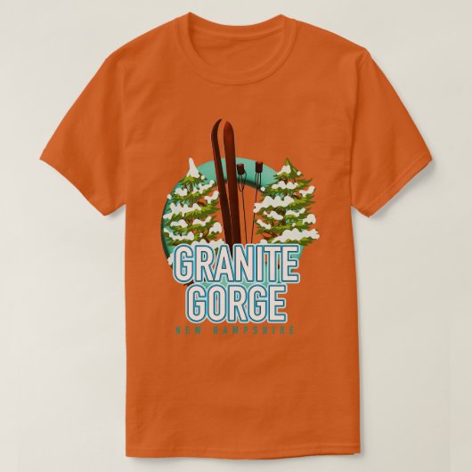 グラニットゴルジュニューハンプシャースキー Tシャツ (デザイン正面)