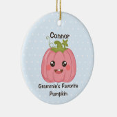 グラニーお気に入りのズパンプキカスタムン孫名 セラミックオーナメント (右)