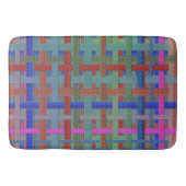 グラニーのカラフル"plaid"、キャンバスのアスペクトバス バスマット (正面)