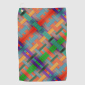 グラニーの交錯した赤い帯、織物の側面 ゴルフタオル (正面)