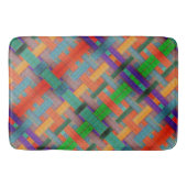 グラニーの交錯した赤い帯、織物の側面 バスマット (正面)