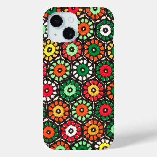 グラニーカラフルサークルクロシェ模様 Case-Mate iPhoneケース (裏面)