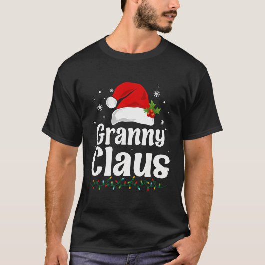 グラニークロースサンタハットハートクリスマスラブ Tシャツ (正面)