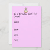 グラニーケーキの誕生日の招待 招待状 (裏面)