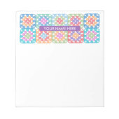 グラニースクウェアズクロチェットメモ帳 ノートパッド (正面)