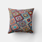 グラニースクエアクロシェットキルト クッション (裏面)