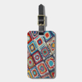 グラニースクエアクロシェットキルト ラゲッジタグ (正面縦)