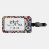 グラニースクエアクロシェットキルト ラゲッジタグ (裏面横)