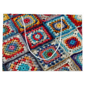 グラニースクエアクロシェットキルト ラージペーパーバッグ (裏面)