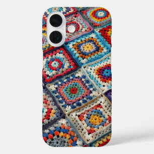 グラニースクエアクロシェットキルト iPhone 16ケース