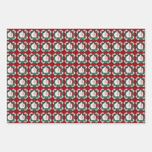 グラニースクエアサンタクリスマス ラッピングペーパーシート (正面2)